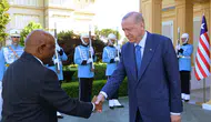 Erdoğan Vahdettin Köşkü'nde Liberya Cumhurbaşkanı Boakai'yi ağırladı