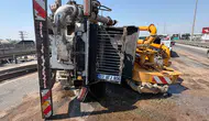 Antalya trafiğini felç eden beton kamyonu kazası