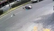 Çorlu sokaklarında motosikletli iki sürücü kaza yaptı