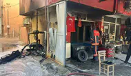 Mersin Mut'ta iş yerini alevler sardı