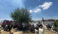 Kula'da bir ev alevlere teslim oldu