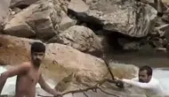 Uzungöl’de dereye düşen arkadaşını kurtarmak isteyen turist akıntıya kapıldı