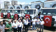 Erdemli Belediyesi yol çalışmalarını hızlandırmak için 10 kamyon satın aldı