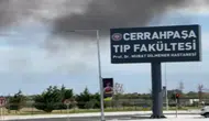 Cerrahpaşa Hastanesi bahçesinde dumanlar yükseldi