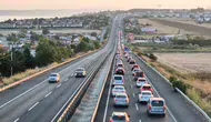 Tekirdağ yolunda hafta sonu trafiği kilitlendi