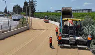 Mersin'de sanayi ve tarım trafiğini rahatlatan asfalt çalışması