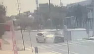 Çorlu'da ters yön kazası kameraya yansıdı