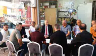 Adıyaman Valisi esnafla çay içip dert dinledi