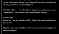 Uşak'ta eğlenceye yas ilan edildi: Konserler iptal edildi
