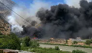 Hakkari'de karakolun hurdalığında yükselen dumanlar panik yarattı