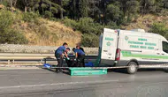 Manisa İzmir yolunda motosiklet kazası bir can aldı