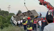 Samsun’da halk otobüsü devrildi 21 kişi yaralandı