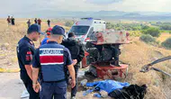 Nevşehir'de buğday hasadı yolunda feci kaza