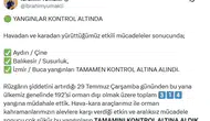 İzmir Aydın ve Balıkesir'deki orman yangınları söndürüldü