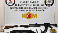 Bafra’da silah ve uyuşturucu operasyonu