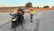 Jandarma motosiklet sürücülerine Gündüzbey'de güvenli sürüş dersi verdi