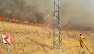 Silvan kırsalında yangın paniği Ekipler seferber oldu