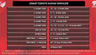 Futbolseverlerin beklediği Ziraat Türkiye Kupası takvimi netleşti