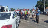 Enez yolunda iki araç çarpıştı