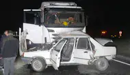 Taşköprü yolunda tırla çarpışan otomobildeki çift hayatını kaybetti