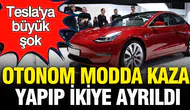 Tesla'nın otonom sürüşü kabusa dönüştü: Kaza anında bakın ne oldu?