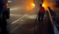 Osmaniye'de seyir halindeki tanker alevlere teslim oldu