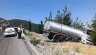 Nurdağı yolunda tanker kazası