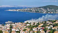 Heybeliada Deniz Harp Okulu çatısında yangın paniği