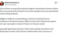 Mehmet Şimşek enflasyonda düşüşün sürdüğünü duyurdu
