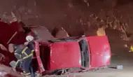 Gaziantep’te yol verme kazası Araç 200 metrelik uçuruma yuvarlandı