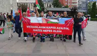 Erzurumda hekimlerden Gazze için 142. sessiz protesto