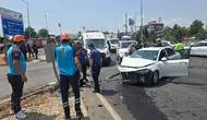 Bingöl Gündoğdu kavşağında iki otomobil çarpıştı