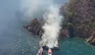 Fethiye’de gezi teknesi yandı 115 yolcu denize atladı
