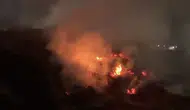 Çorum’daki dev saman deposu dakikalar içinde küle döndü