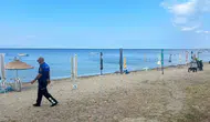 Erdek sahillerinde zincirli işgale zabıta müdahalesi