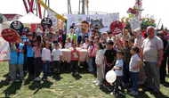 Erzurum'da koruyucu aileler ve çocuklar doyasıya eğlendi