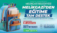 Melikgazi'de öğrenci ailelerine kırtasiye yardımı başladı