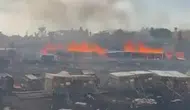 Denizli Tavas’ta arı kovanları alevlere teslim oldu