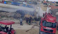 Eskişehir’de kışlık saman stoku alevlere teslim oldu