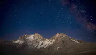 Erciyes zirvesinde yıldız kayması şöleni yaşandı