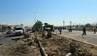 Kayseri'de devrilen yolcu otobüsü yoldan çekildi
