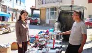 Kıbrıscık'ın yeni kaymakamı pazar tezgahlarını tek tek gezdi