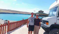 Karavanla Türkiye turuna çıkan İsviçreli çift rotayı Acıgöl’e çevirdi