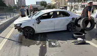 Kapaklı’da kavşak kazası Bir araç takla attı