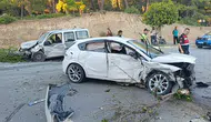 Manavgat yolunda kontrolden çıkan araç karşı şeride uçtu
