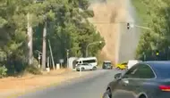 Bodrum’da su borusu patladı Yollar göle döndü