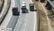 Gaziantep otoyolunda havadan takip trafiği kilitledi