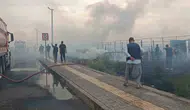 Diyarbakır'da anız yangını hastane yakınında paniğe yol açtı