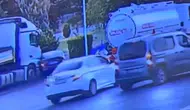 Elazığ’da tırın altına aldığı otomobili metrelerce sürüklediği anlar görüntülendi