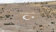 Seyitgazi’nin kurtuluş coşkusu tepelere yansıdı: Dev ay yıldız yenilendi